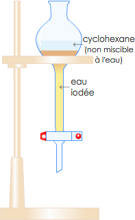 dissolution dans un peu d'eau distillée