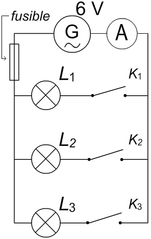 Plus il y a de dipôles en dérivation, plus l'intensité dans la branche pricipale augmente. Il faut un fusible pour limiter l'intensité avant la surchauffe.